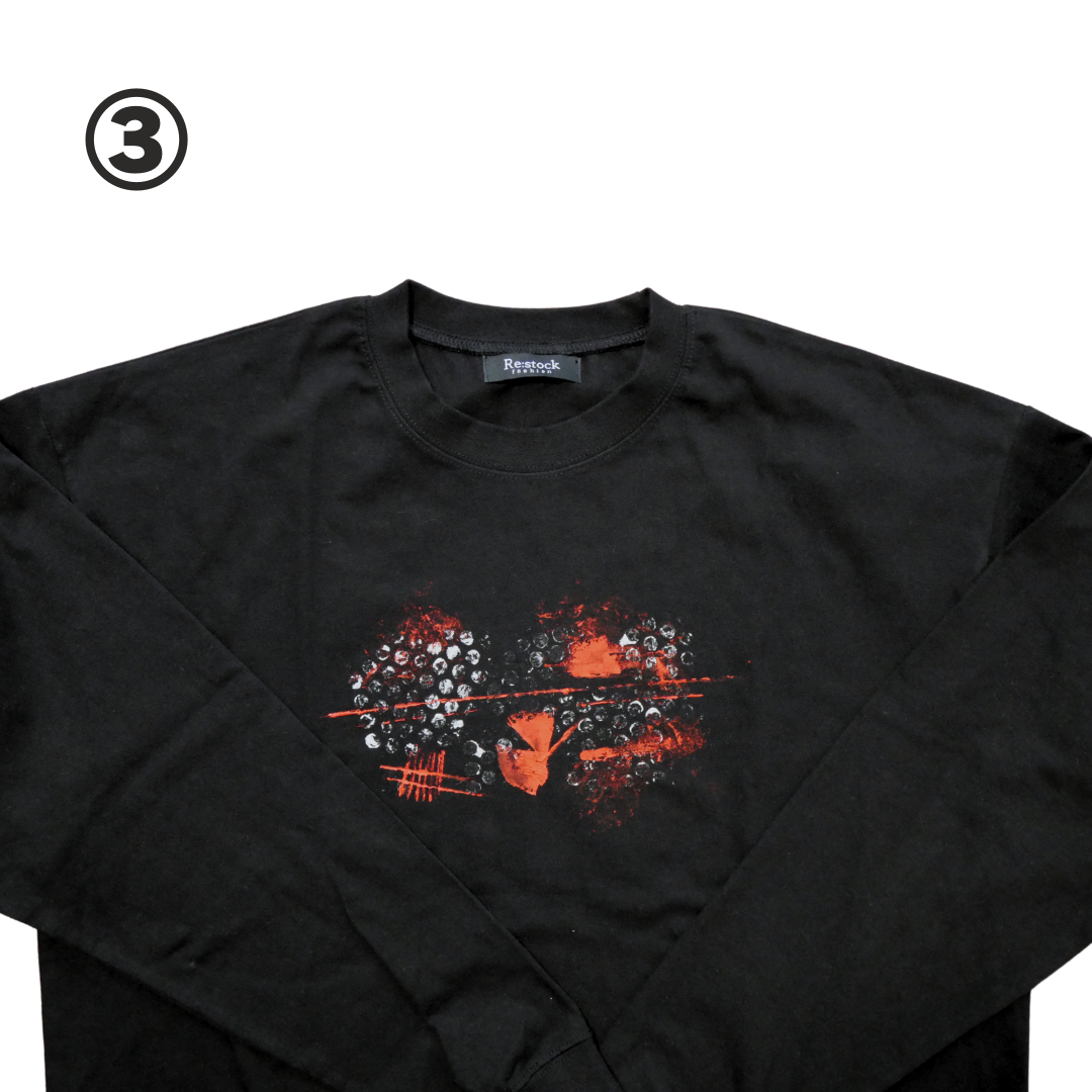 Hand-painted long tee　①