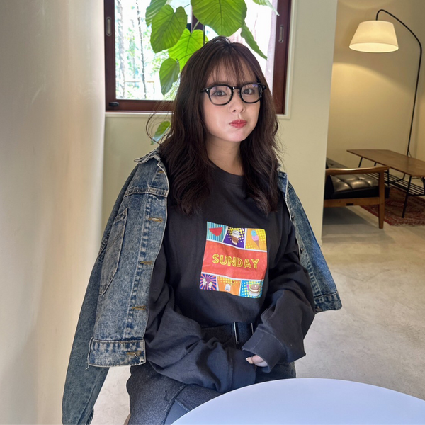【再販】山田菜々さんコラボアイテム　Sunday Long Sleeve T-shirt