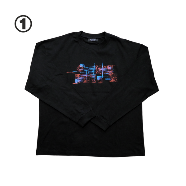 Hand-painted long tee　①