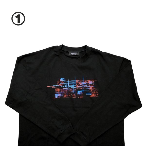 Hand-painted long tee　①