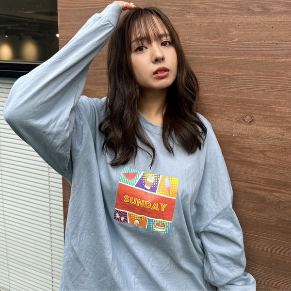 【再販】山田菜々さんコラボアイテム　Sunday Long Sleeve T-shirt