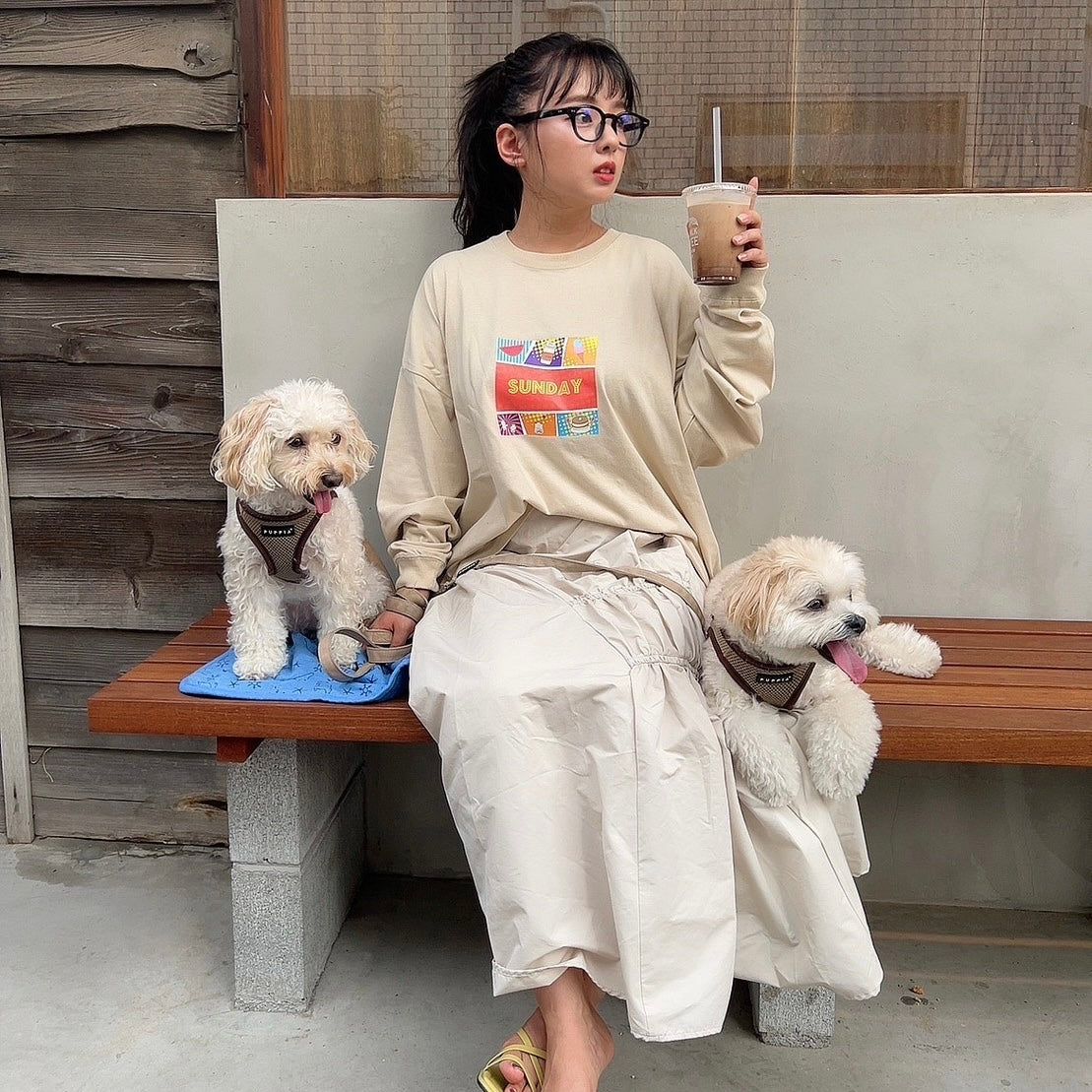 【山田菜々さんコラボアイテム】Sunday Long Sleeve T-shirt