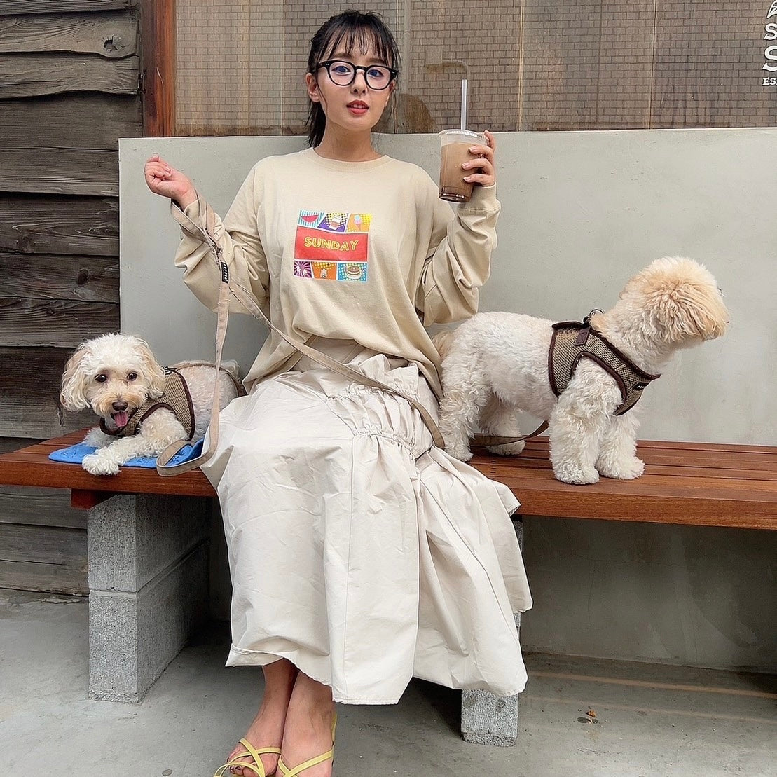 【山田菜々さんコラボアイテム】Sunday Long Sleeve T-shirt