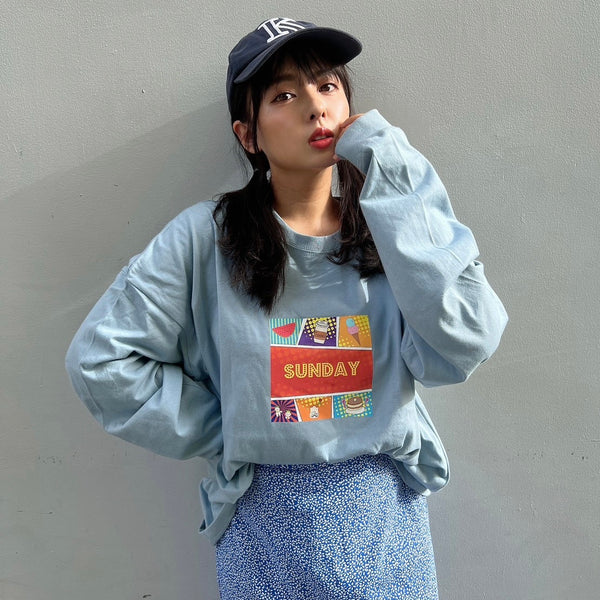 【山田菜々さんコラボアイテム】Sunday Long Sleeve T-shirt